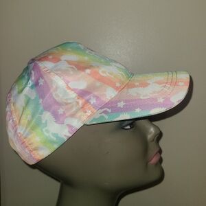 Colorful Rainbow Pastel Unicorn Snapback Hat for Little Girls